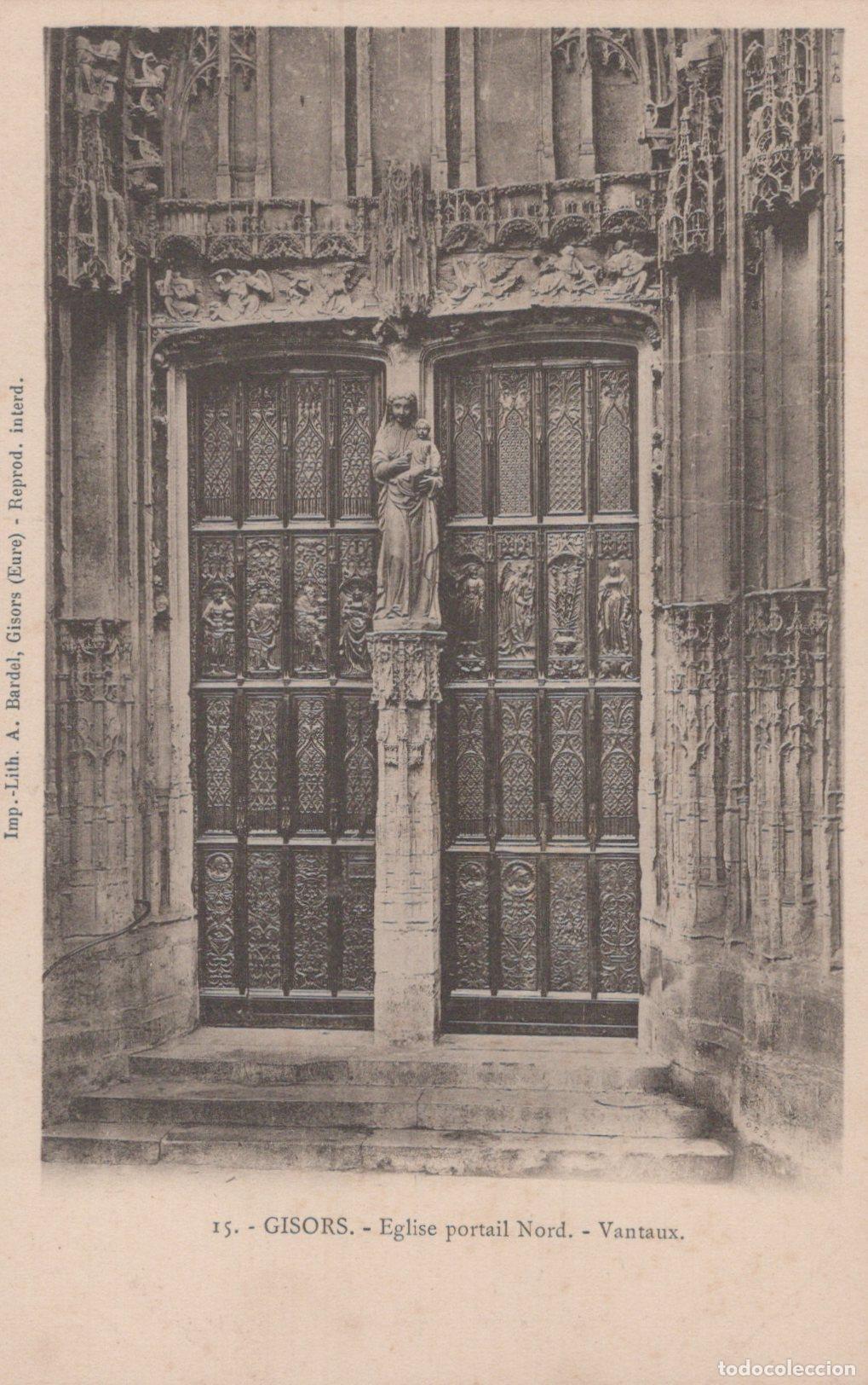 Postales: France Gisors Church North Portal Doorway Sculpture Unposted *YBC963