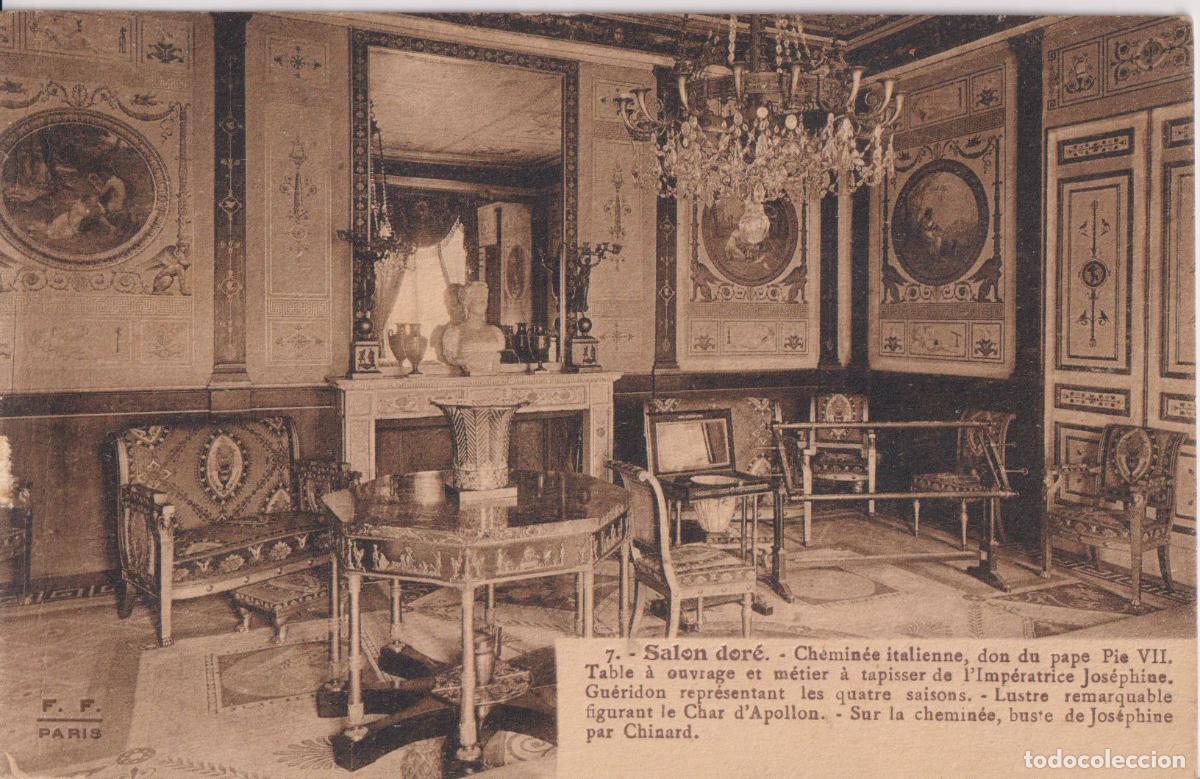 Postales: FRANCIA, RUEIL-MALMAISON, CH&Acirc;TEAU DE MALMAISON, SALON DOR&Eacute; - ESCRITA