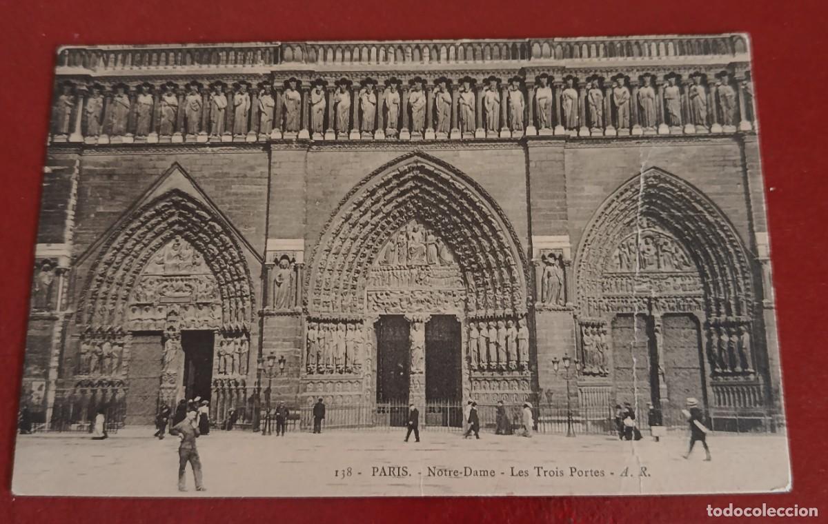 Postales: LES TROIS PORTES - CATEDRAL DE NOTRE DAME - PARIS - FRANCIA