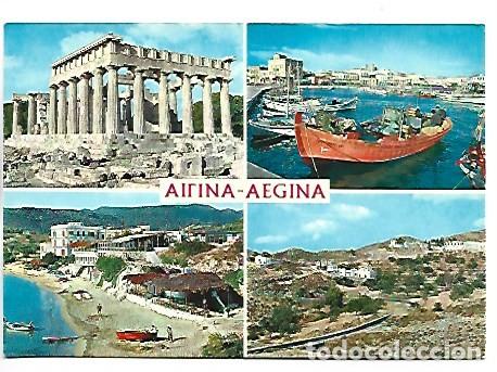 Postales: 4 VISTAS SOUVENIR FROM AEGINA / GRECIA