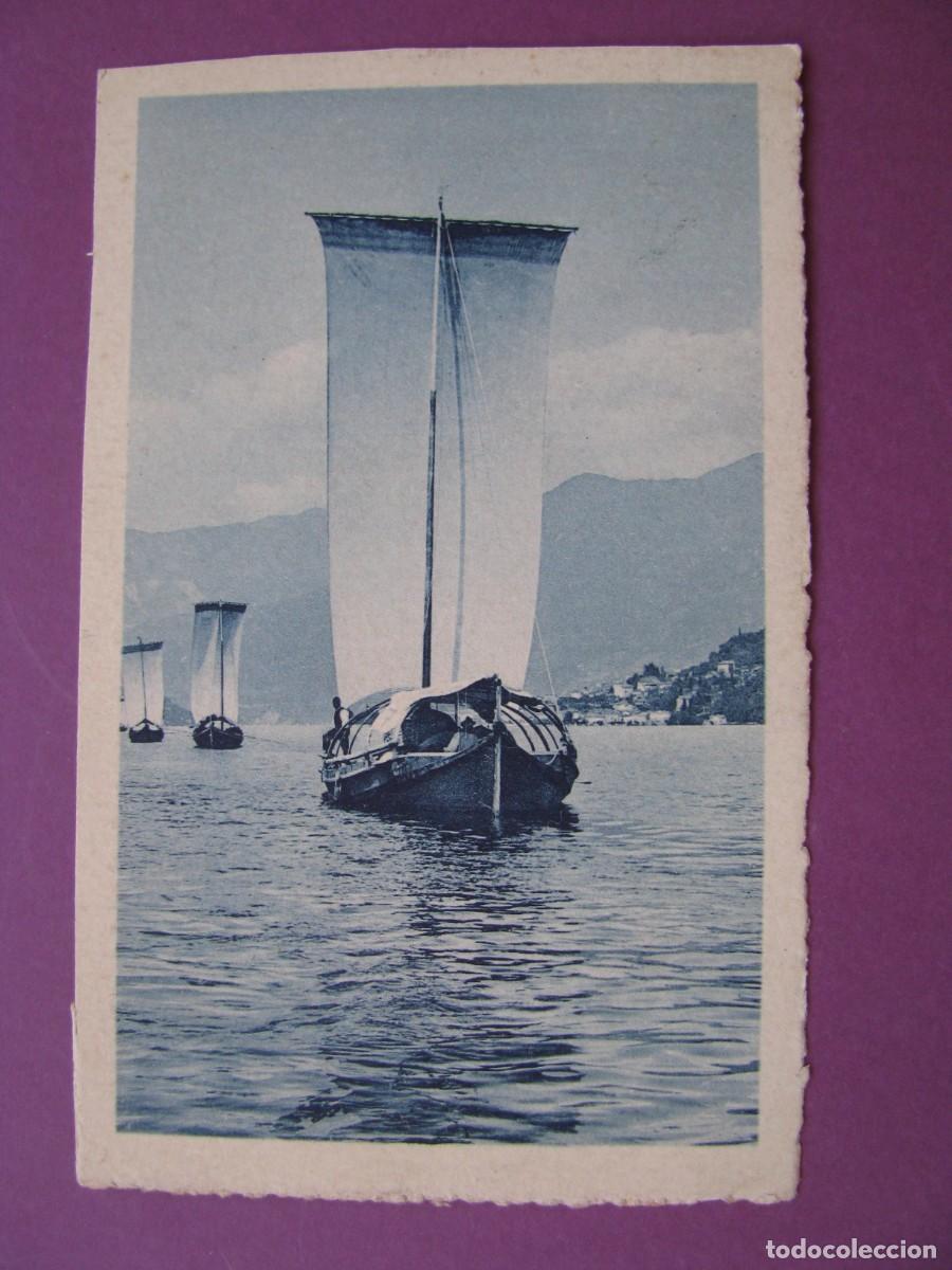 Postales: ANTIGUA POSTAL DE ITALIA. LAGO DE COMO. CIRCULADA 1913