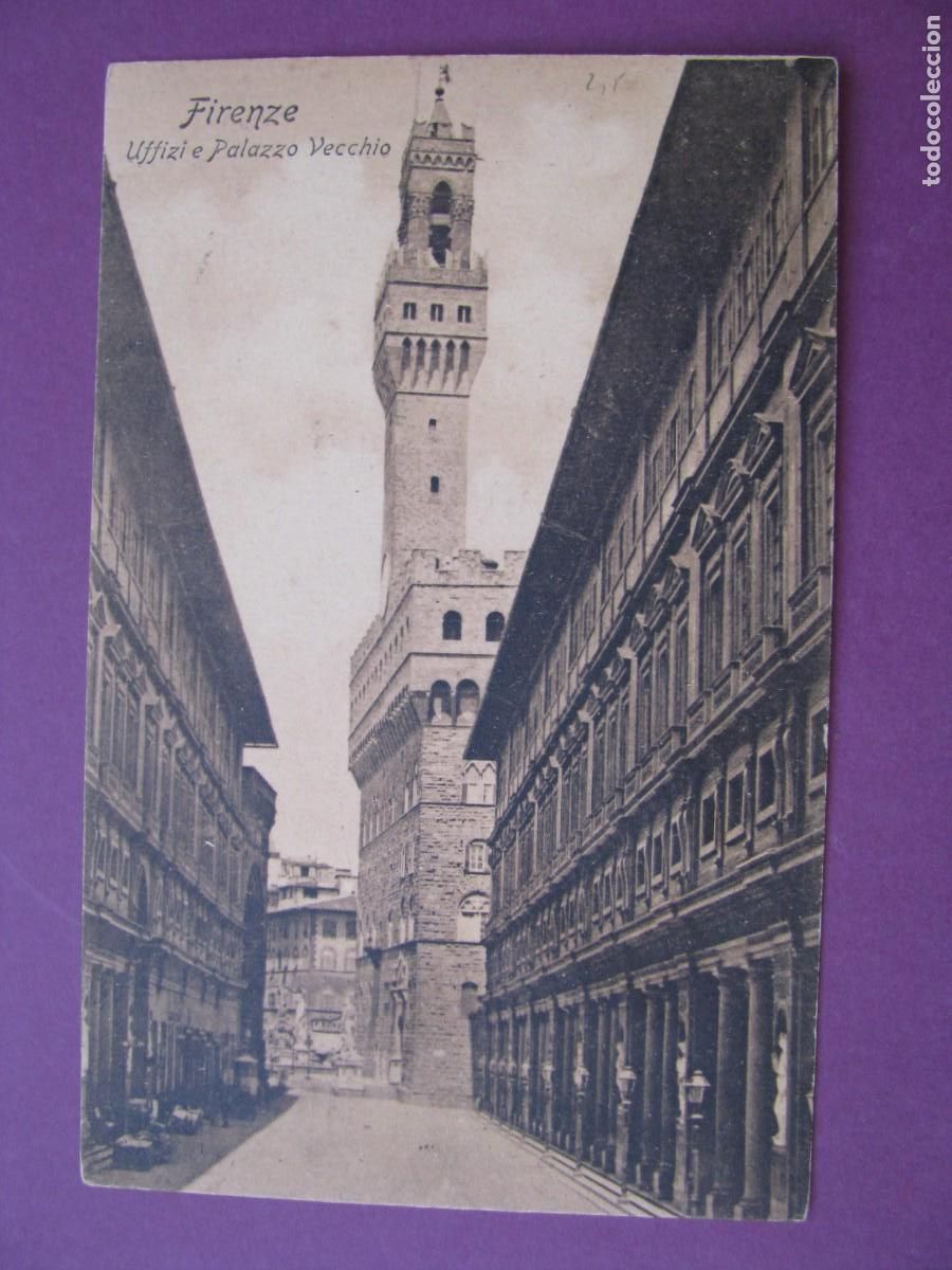 Postales: POSTAL DE ITALIA. FLORENCIA, FIRENZE. UFFIZI E PALAZZO VECCHIO.