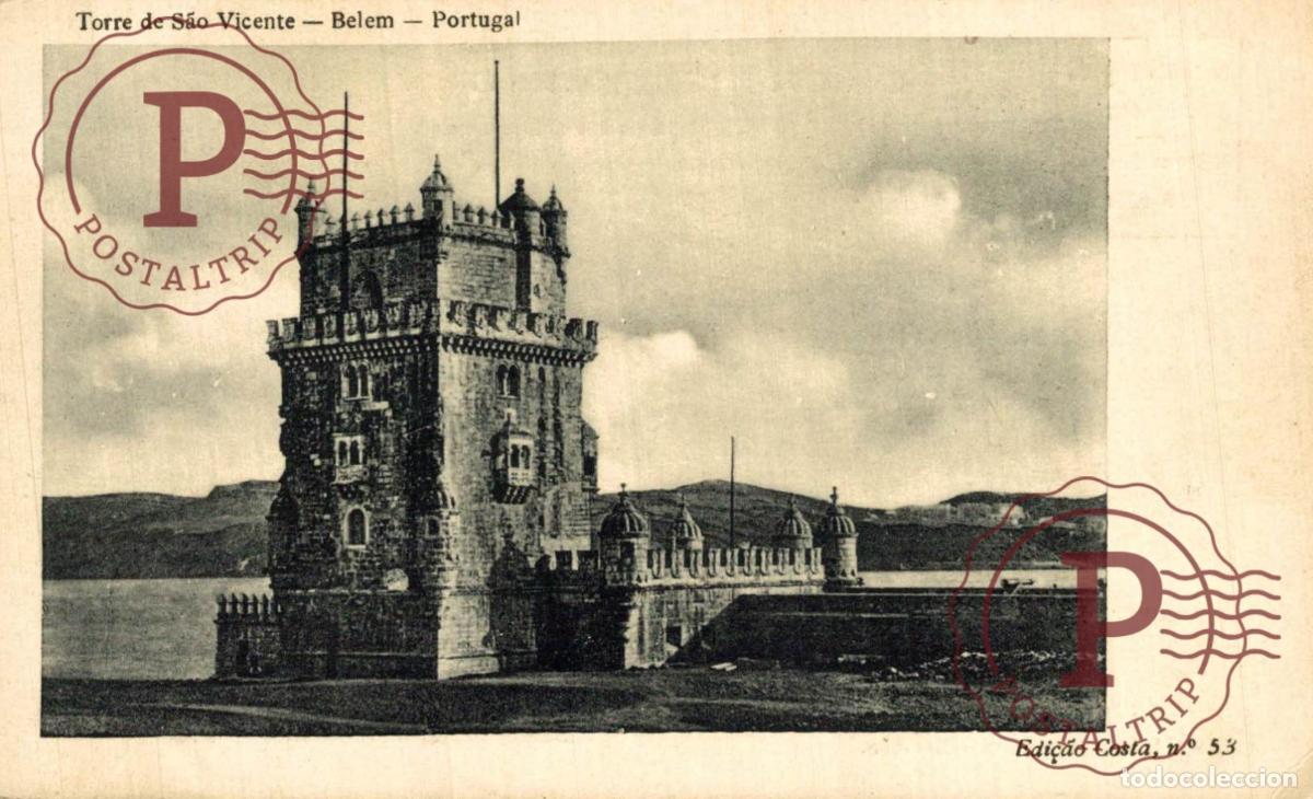 Postales: LISBOA. Torre de Sao Vicente - Belem. PORTUGAL LE PORTUGAL