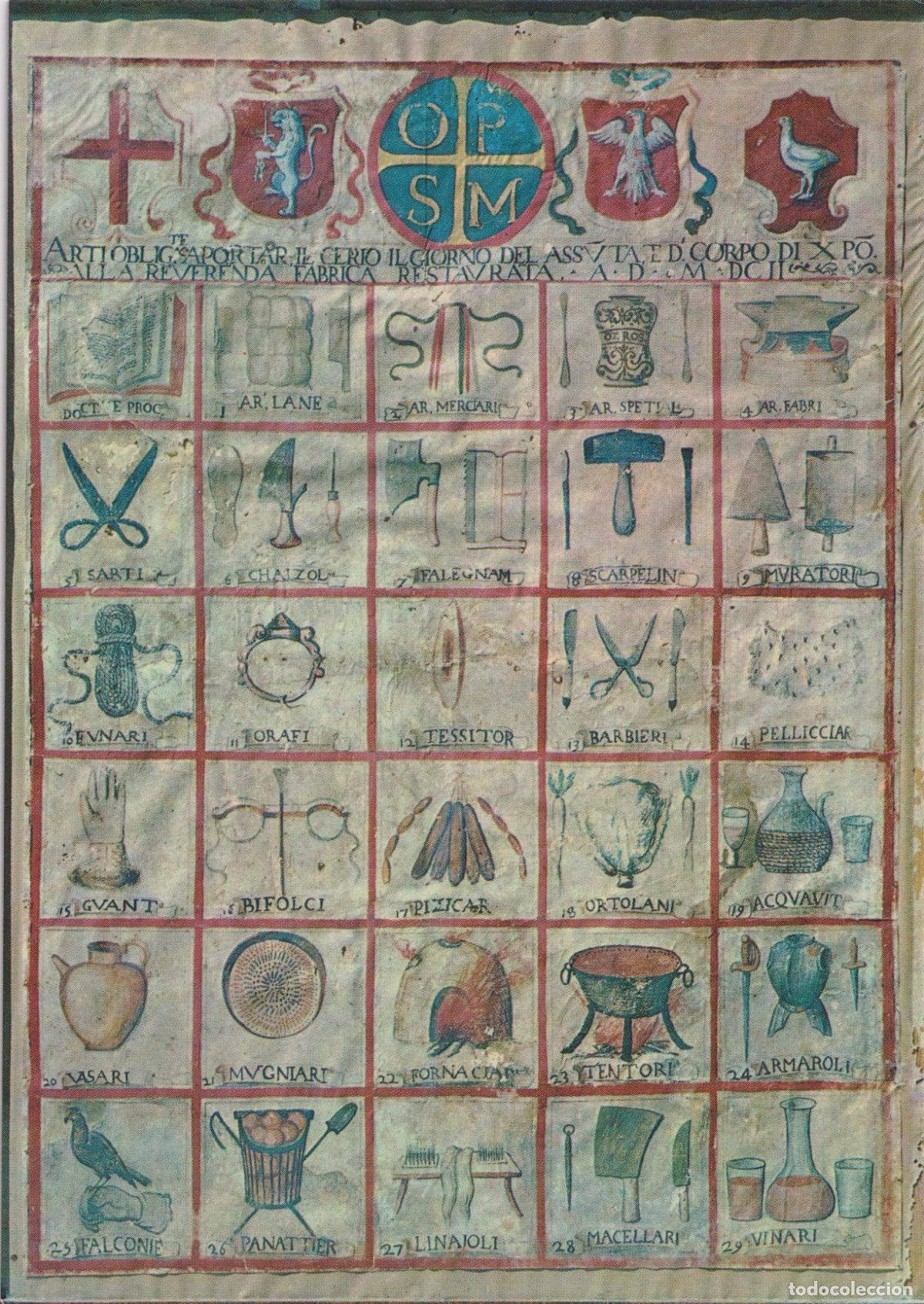 Postales: ORVIETO, MUSEO DE LA OPERA DEL DUOMO, INSIGNIAS DE LA CORPORACI&Oacute;N - ED. FOTO MORETTI N&ordm; 96 - S/C