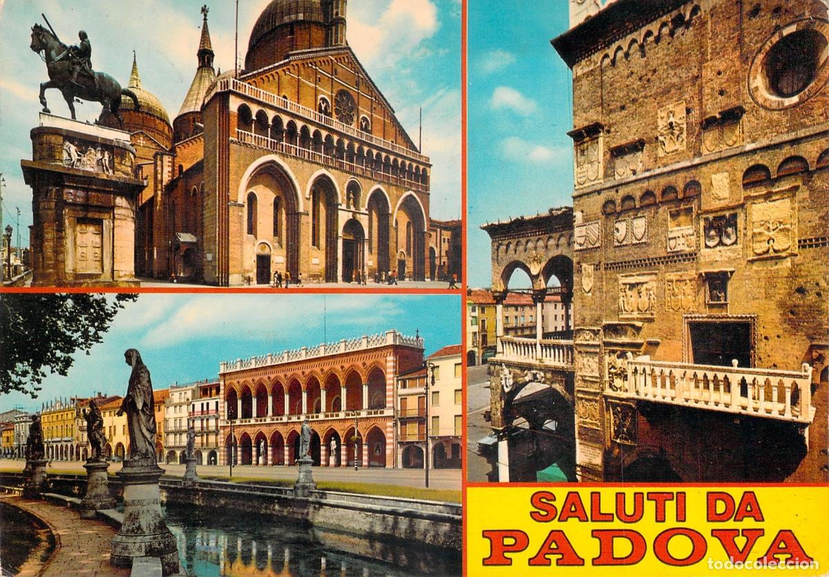 Postales: Postal de vistas panor&aacute;micas de la ciudad de Padua, Italia