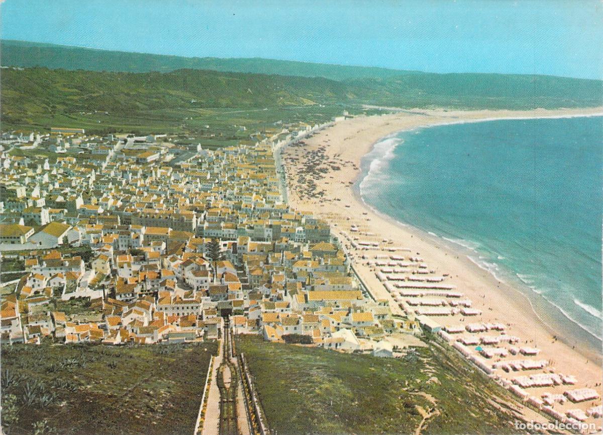 Postales: Postal de vista panor&aacute;mica de Nazar&eacute;, Portugal