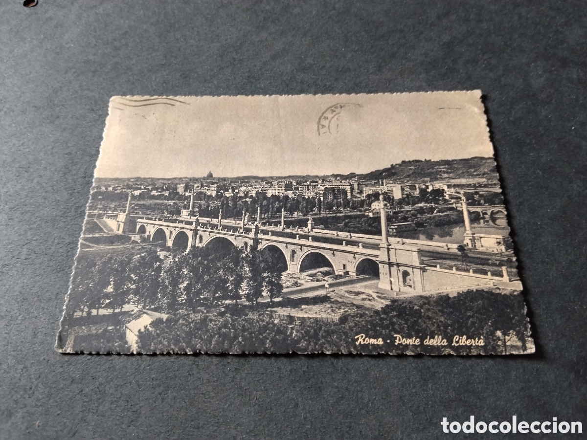 Postales: Postal antigua Roma puente de la libertad