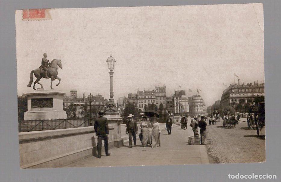 Postales: TARJETA POSTAL PARIS LE PONT NEUF. CIRCULADA A ALMENDRALEJO, BADAJOZ. A&Ntilde;O 1904