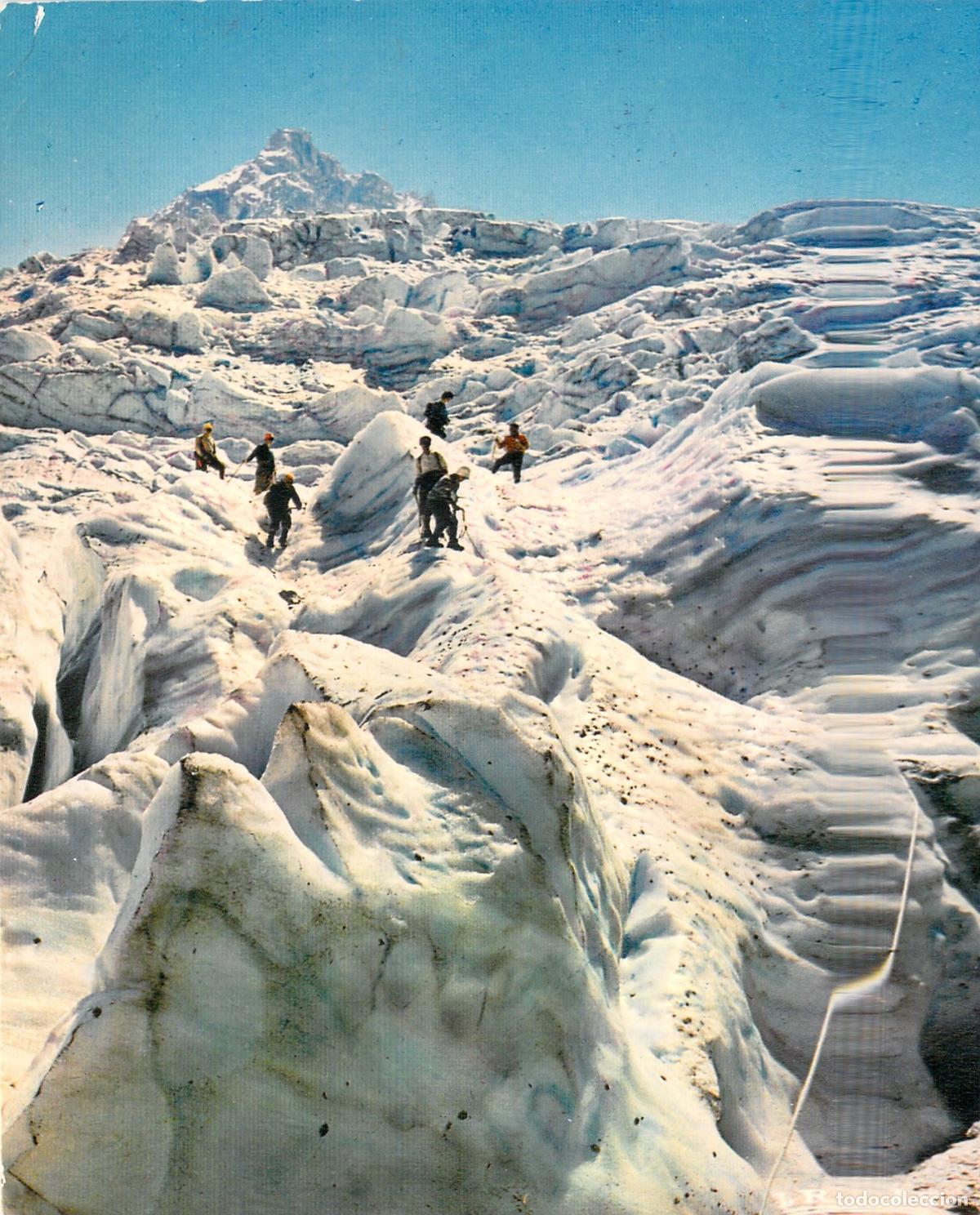 Postales: Postal de Alpinismo en el Glaciar de los Bossons, Chamonix