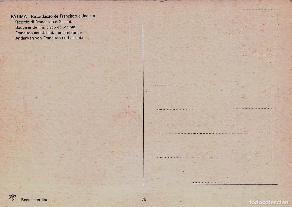 Postales: Postal de F&aacute;tima con Francisco y Jacinta Marto - Foto 2