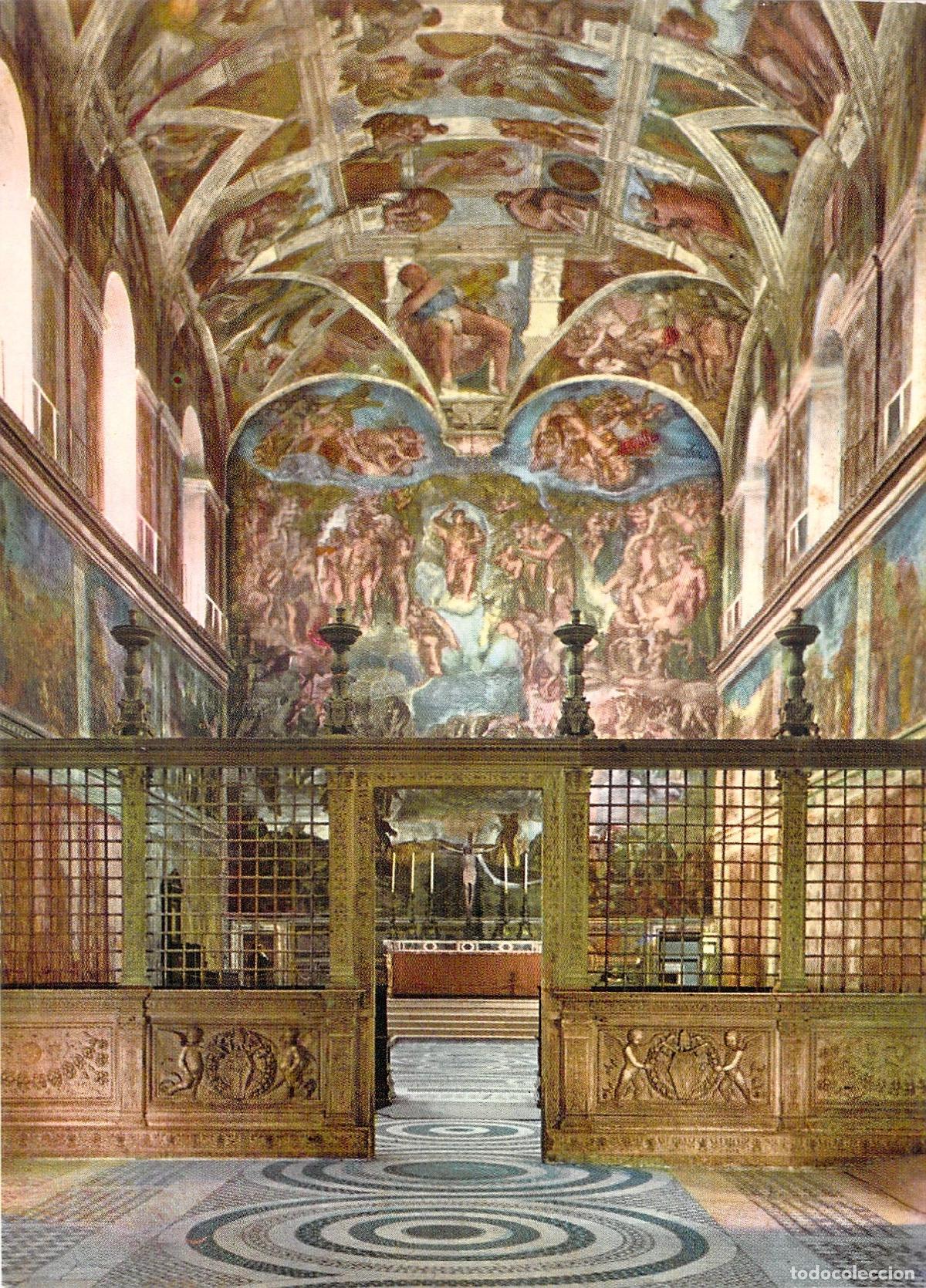 Postales: Postal de la Capilla Sixtina en el Vaticano, Roma