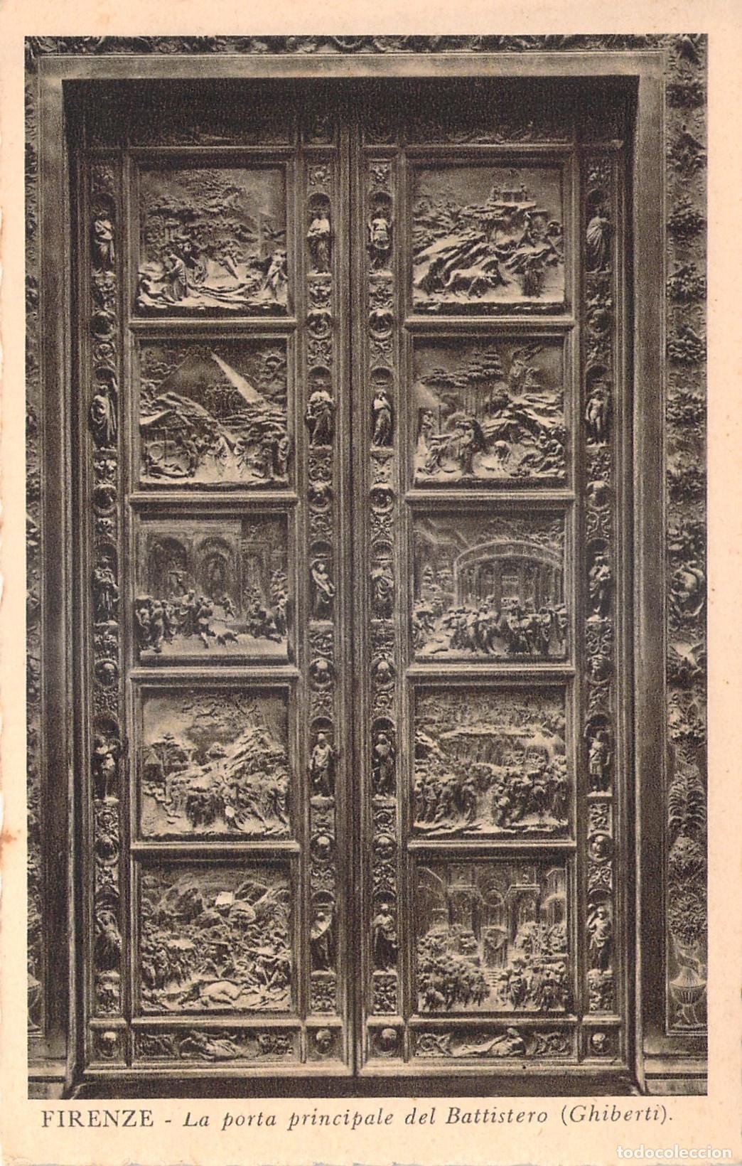 Postales: Postal de Florencia: La puerta principal del Baptisterio de Ghiberti
