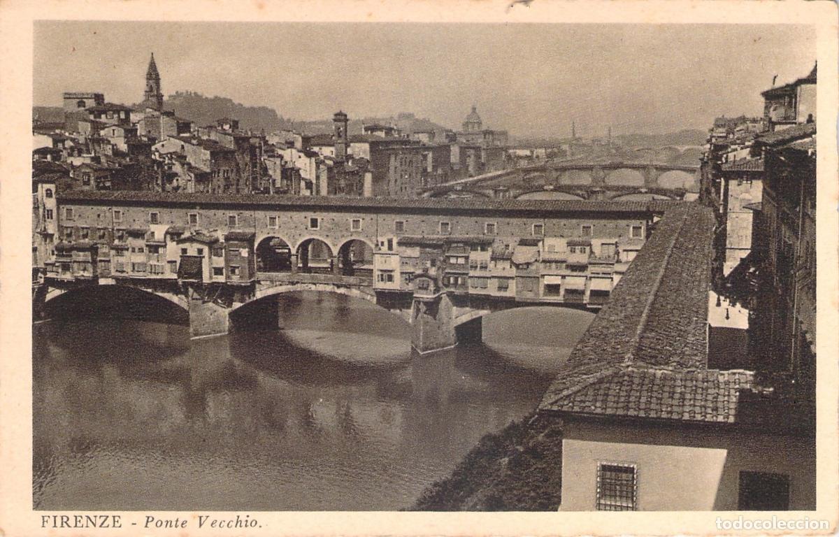 Postales: Postal de Ponte Vecchio en Florencia, Italia