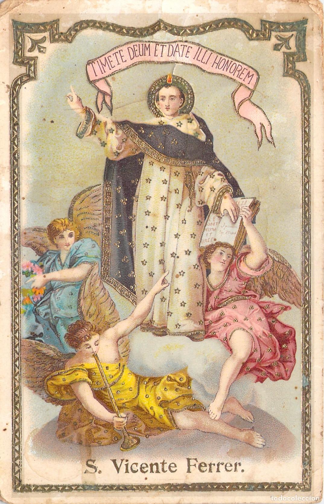 Postales: Postal de San Vicente Ferrer con &Aacute;ngeles Arte Sacro