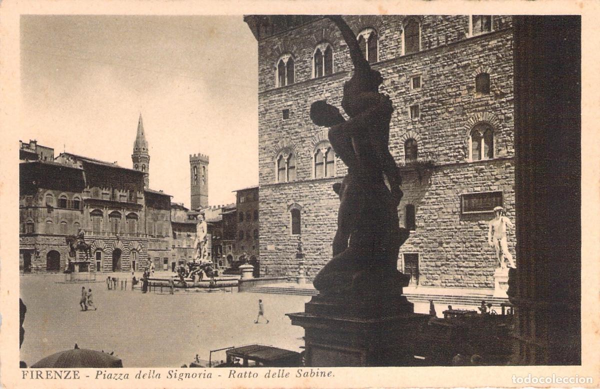 Postales: Postal de la Piazza della Signoria en Florencia, Italia