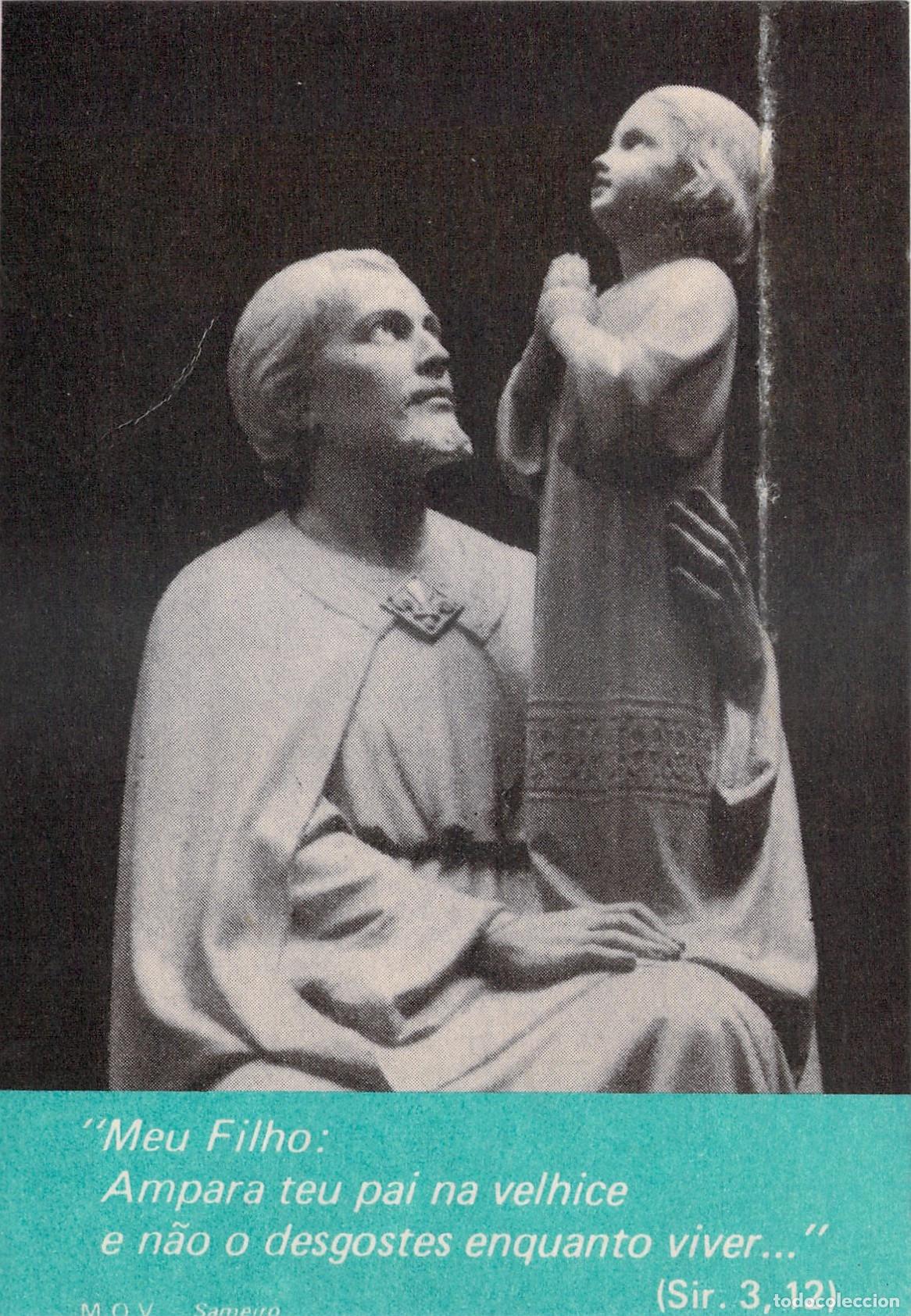 Postales: Postal con imagen religiosa de San Jos&eacute; y el ni&ntilde;o Jes&uacute;s