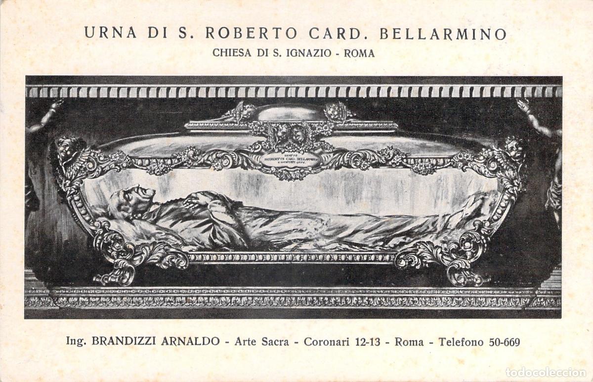 Postales: Postal de la urna de San Roberto Belarmino en la iglesia de San Ignacio, Roma