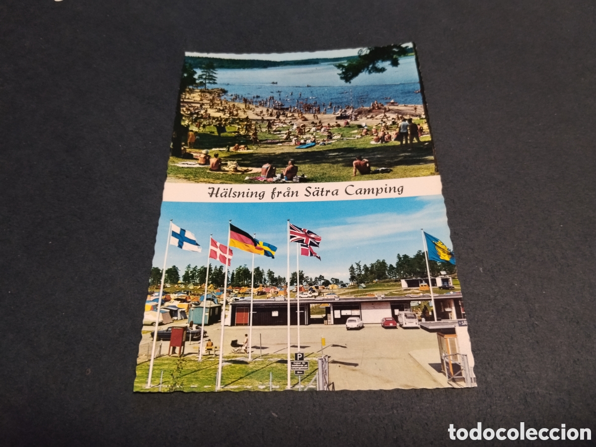 Postales: Postal Halsning fran Satra Camping, Estocolmo