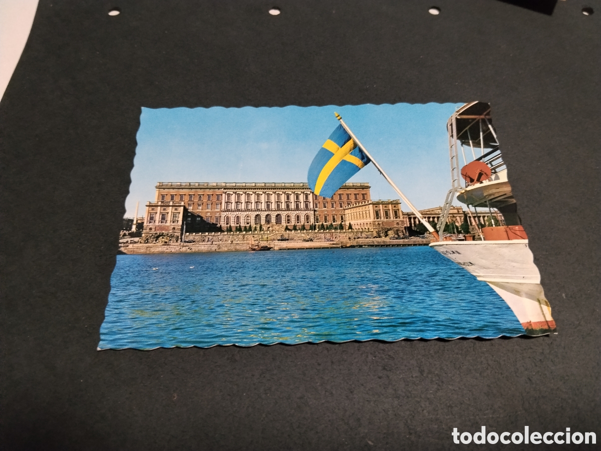 Postales: Postal Estocolmo bandera