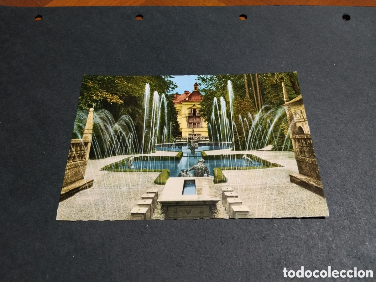 Postales: Postal Salzburgo fuente jard&iacute;n