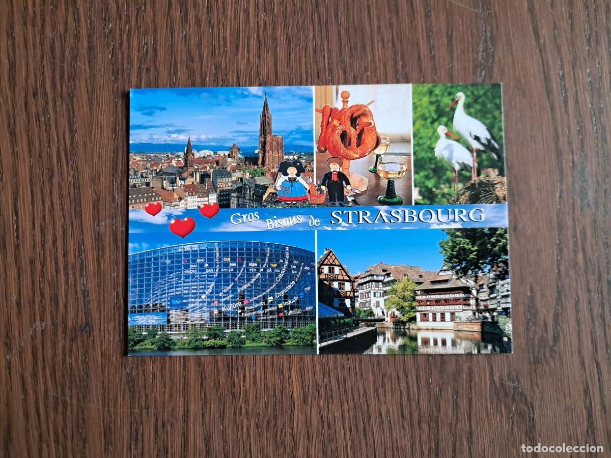 Postales: postal de Alemania, diferentes vistas de Estrasburgo.