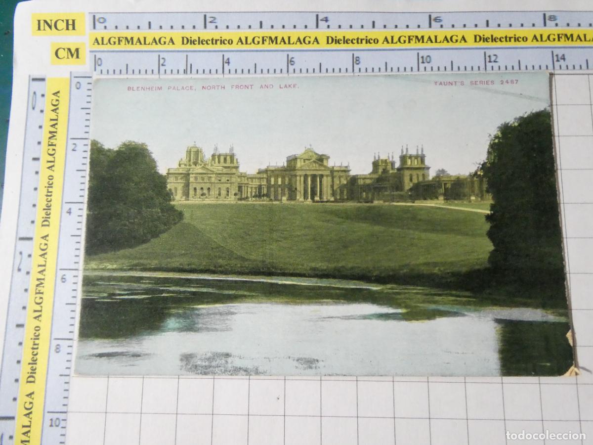 Postales: ANTIGUA POSTAL DE GRAN BRETA&Ntilde;A REINO UNIDO. BLENHEIM PALACE NORTH FRONT AND LAKE. 1022