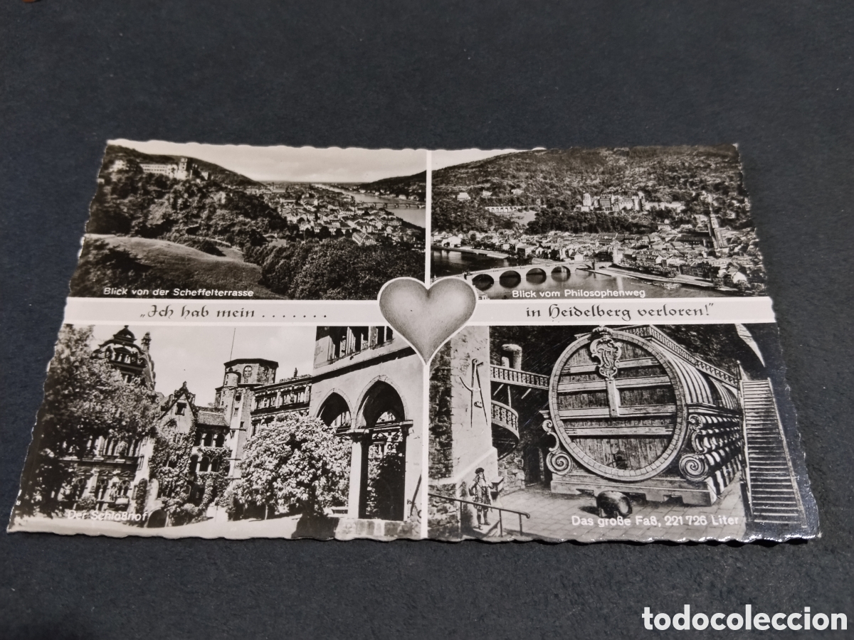 Postales: Postal heidelberg,el barril mas grande,puente