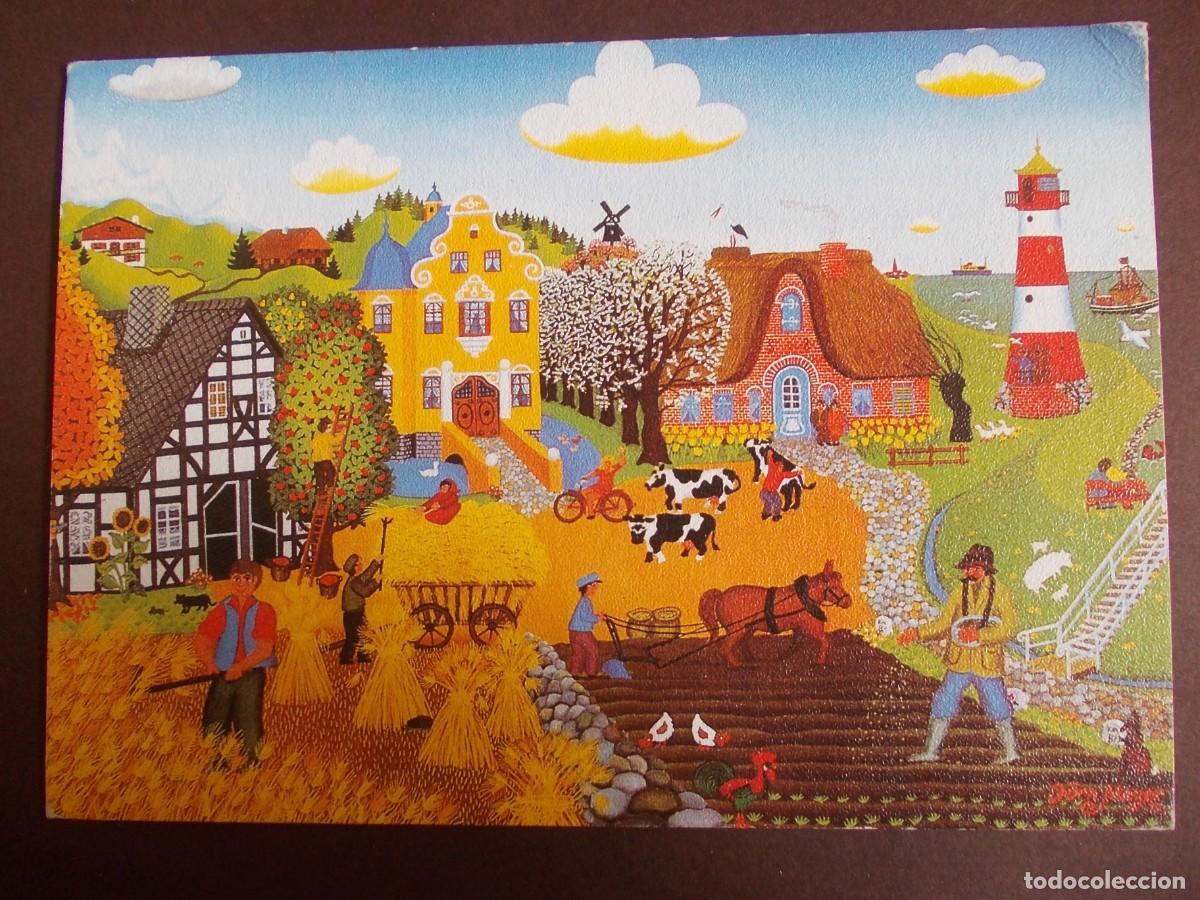 Postkarten: Postal antigua J&ouml;rn Meyer Von den Alpen bis zur See paisaje rural Alemania Grusskarten-Verlag