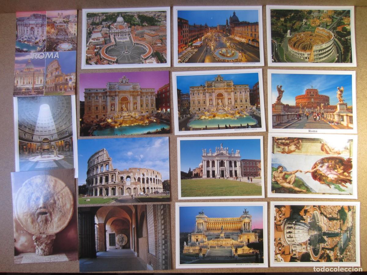 Postcards: Lote de 15 Postales de Italia Roma Plaza de San Pedro Capilla Sixtina Vaticano