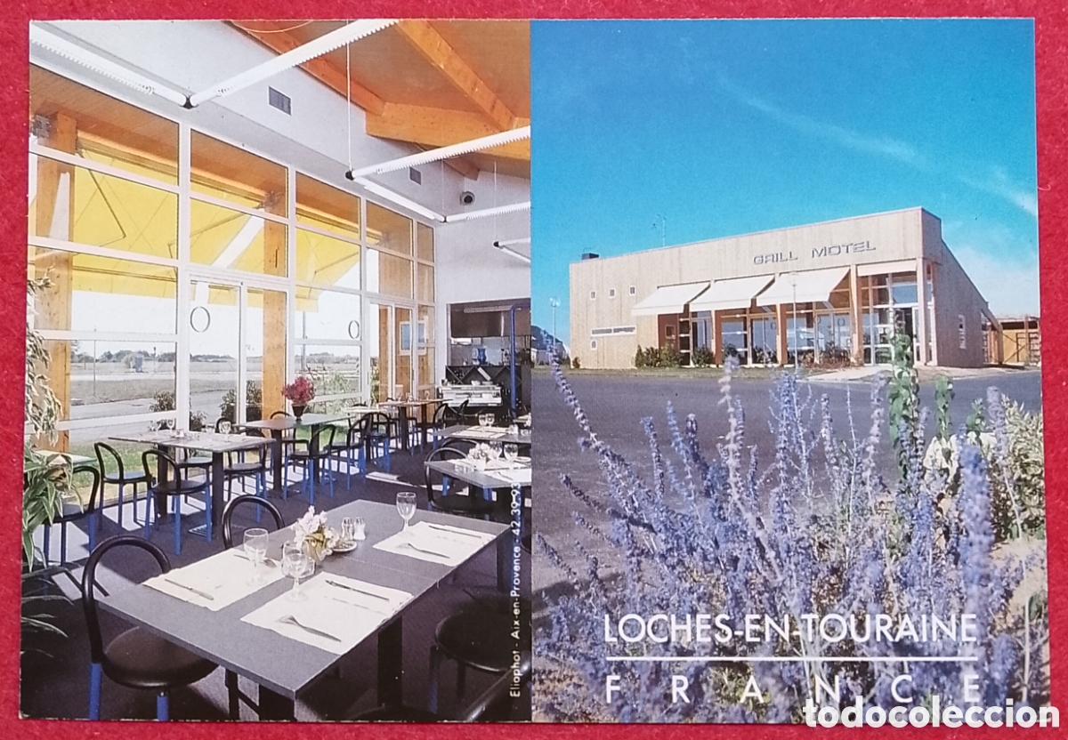 Postales: Postal motel Grill Loches Francia
