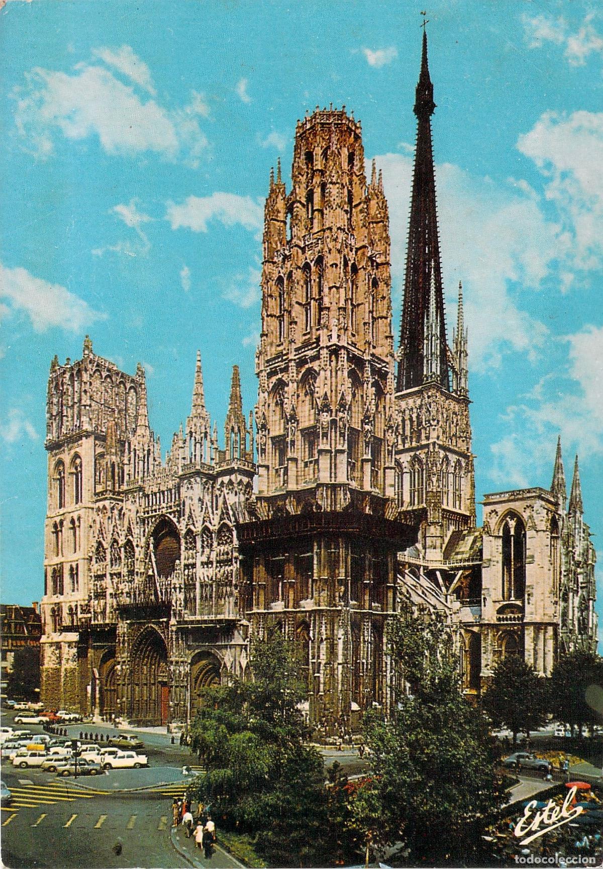 Cartes Postales: Postal de la Catedral de Rouen en Normand&iacute;a, Francia