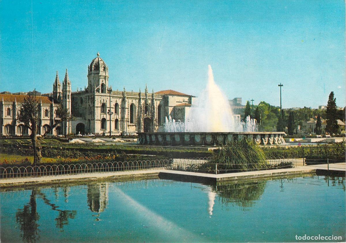 Postales: Postal de Lisboa, Monasterio de los Jer&oacute;nimos y Fuente