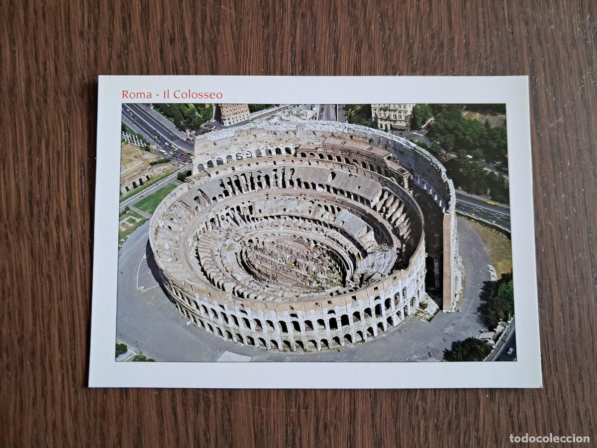 Postales: postal de Italia, vista a&eacute;rea del Coliseo, Roma.