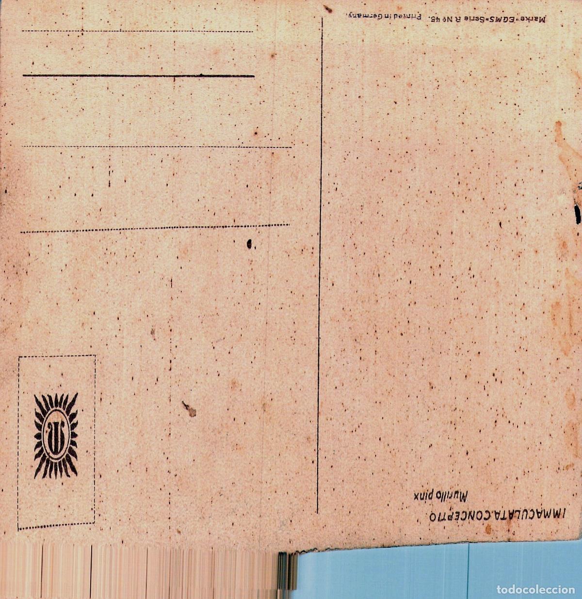 Postales: Postal de la Inmaculada Concepci&oacute;n basada en obra de Murillo - Foto 2