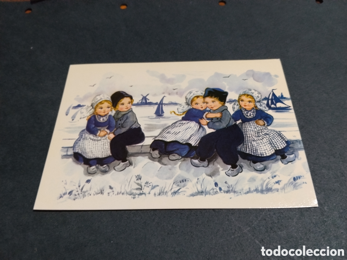 Postales: Postal holandesa dibujo ni&ntilde;os