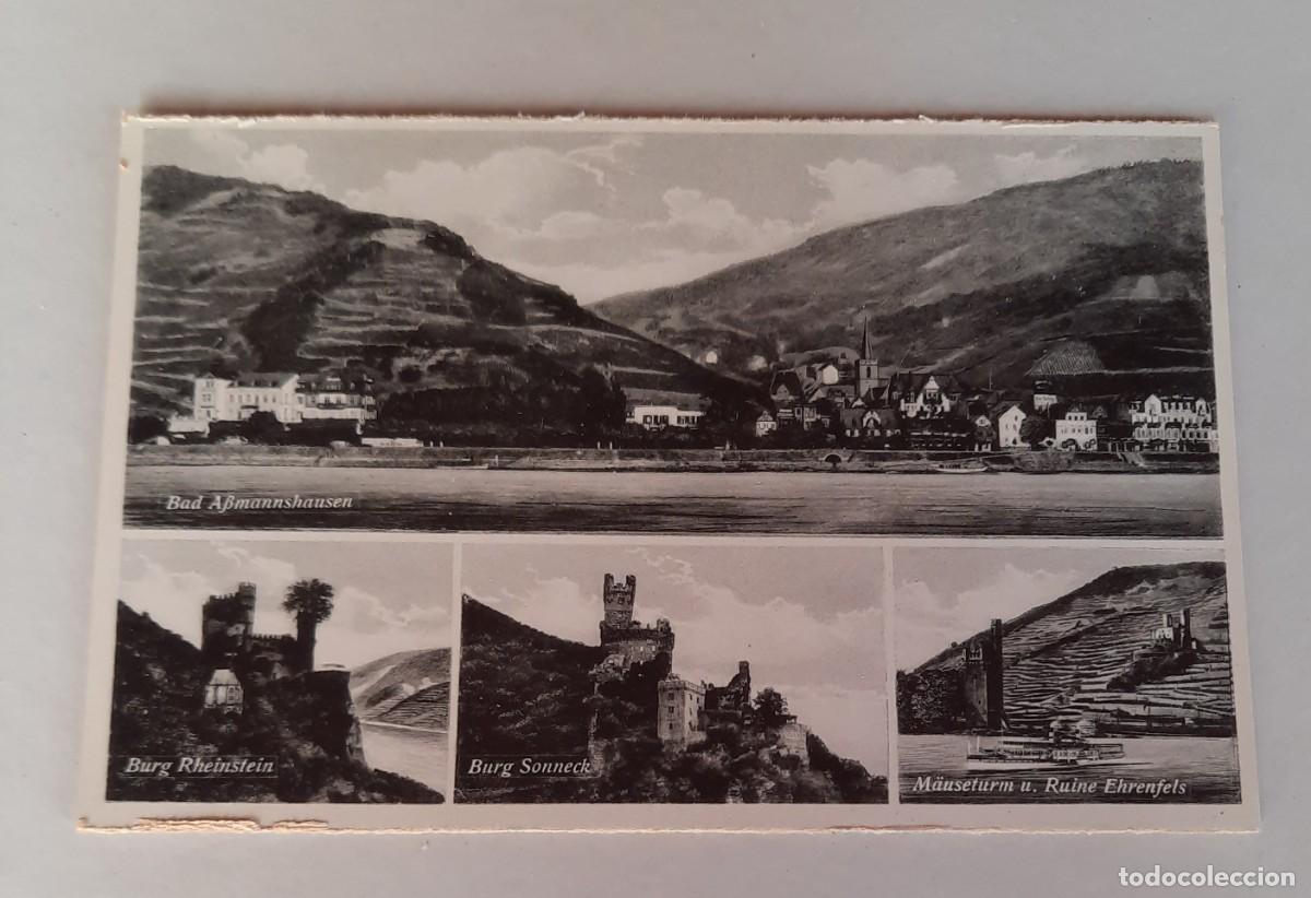 Cartoline: Deutsche Rhein, old Black&white postcard with photos, n&deg;5
