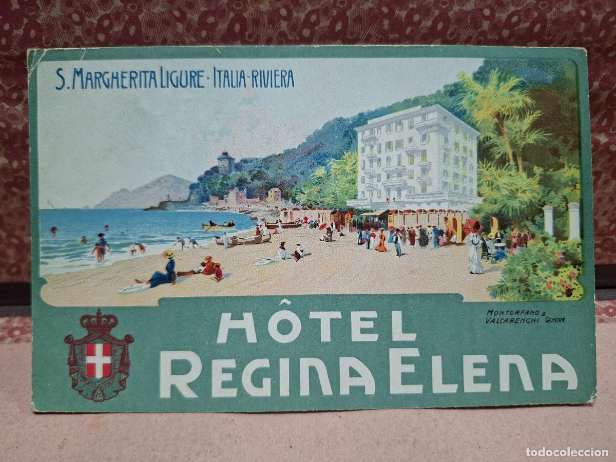 Postales: ANTIGUA POSTAL HOTEL REGINA ELENA S. MARGUERITA LIGURE ITALIA