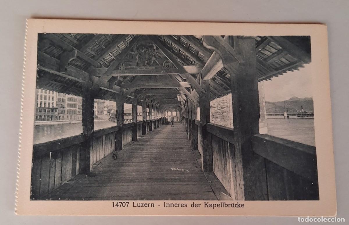 Postkarten: Suiza/Switzerland Luzern, Black&white - Inneres der Kapellbr&uuml;cke