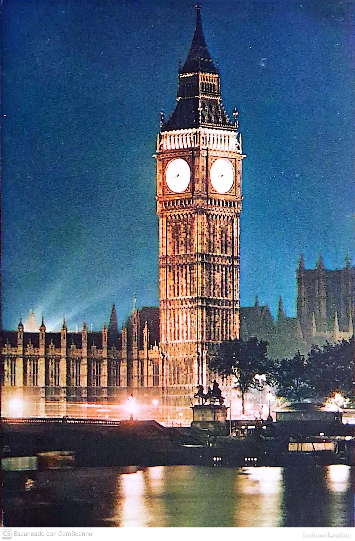 Postales: Londres. 1113 Vista nocturna Houses of Parliament.Nueva. Color