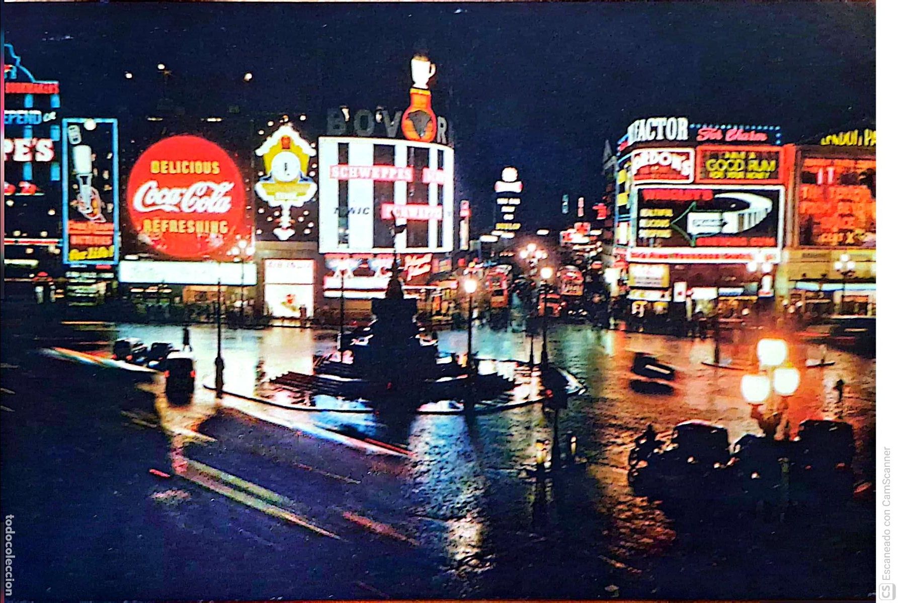 Postales: Londres. 1115 Vista nocturna Piccadilly Circus. Nueva. Color
