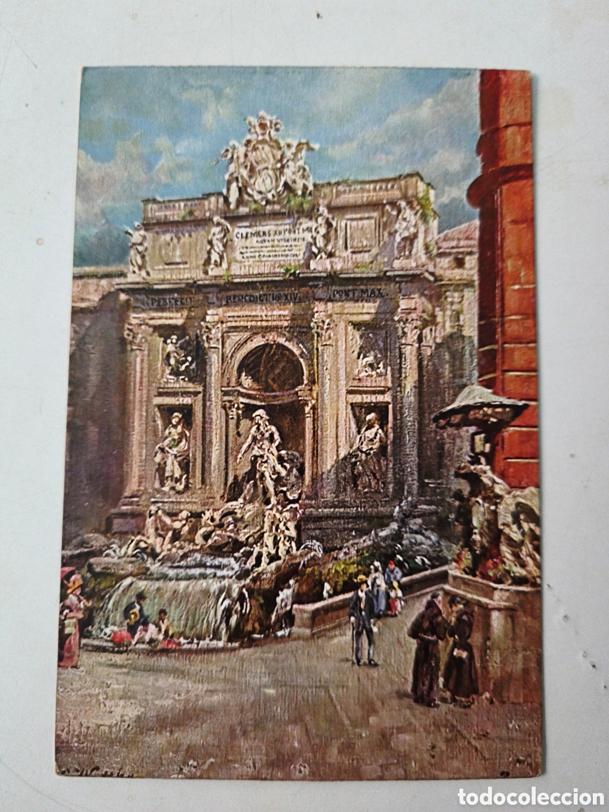 Postkarten: Postal Roma. Palazzo y Fontana de Trevi