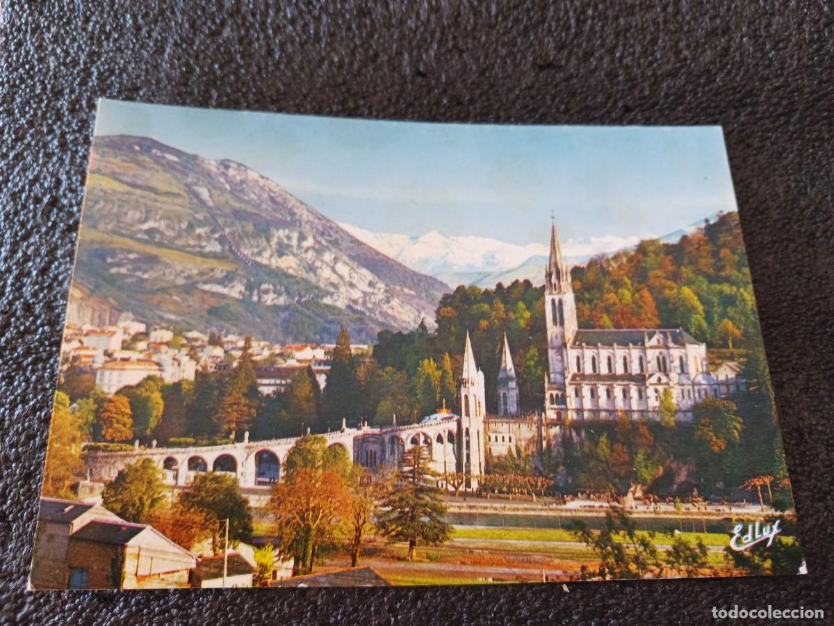 Postales: 37 LOURDES LA BASILIQUE ET LE PIC DU JER, ED. A. DOUCET