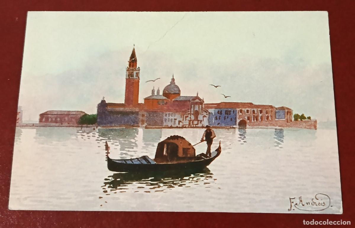 Postales: POSTAL ILUSTRADA VENECIA - ISLA SAN GIORGIO MAGGIORE - F. ANDREIS - ITALIA