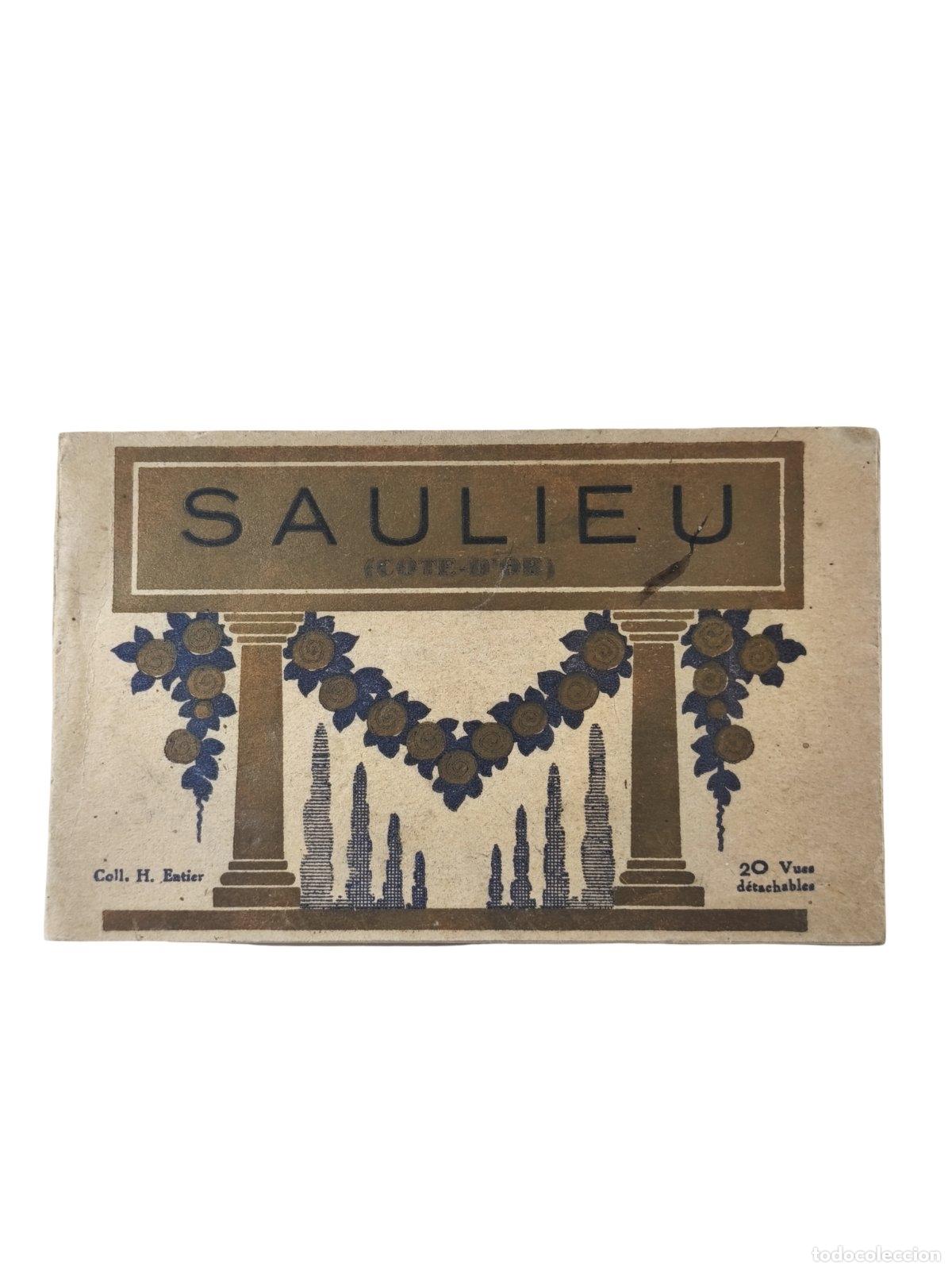Postal Antigua Libretillo Saulieu Côte-d'Or 20 Vues Détachables Coll. H. Enti...