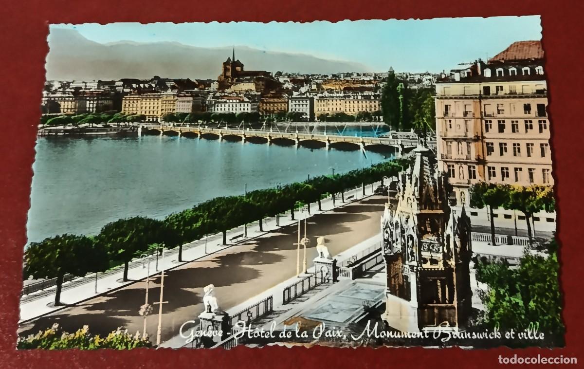 Postales: POSTAL DE GINEBRA - MONUMENTO BRUNSWICK - QUAI DU MONT - BLANC - SUIZA