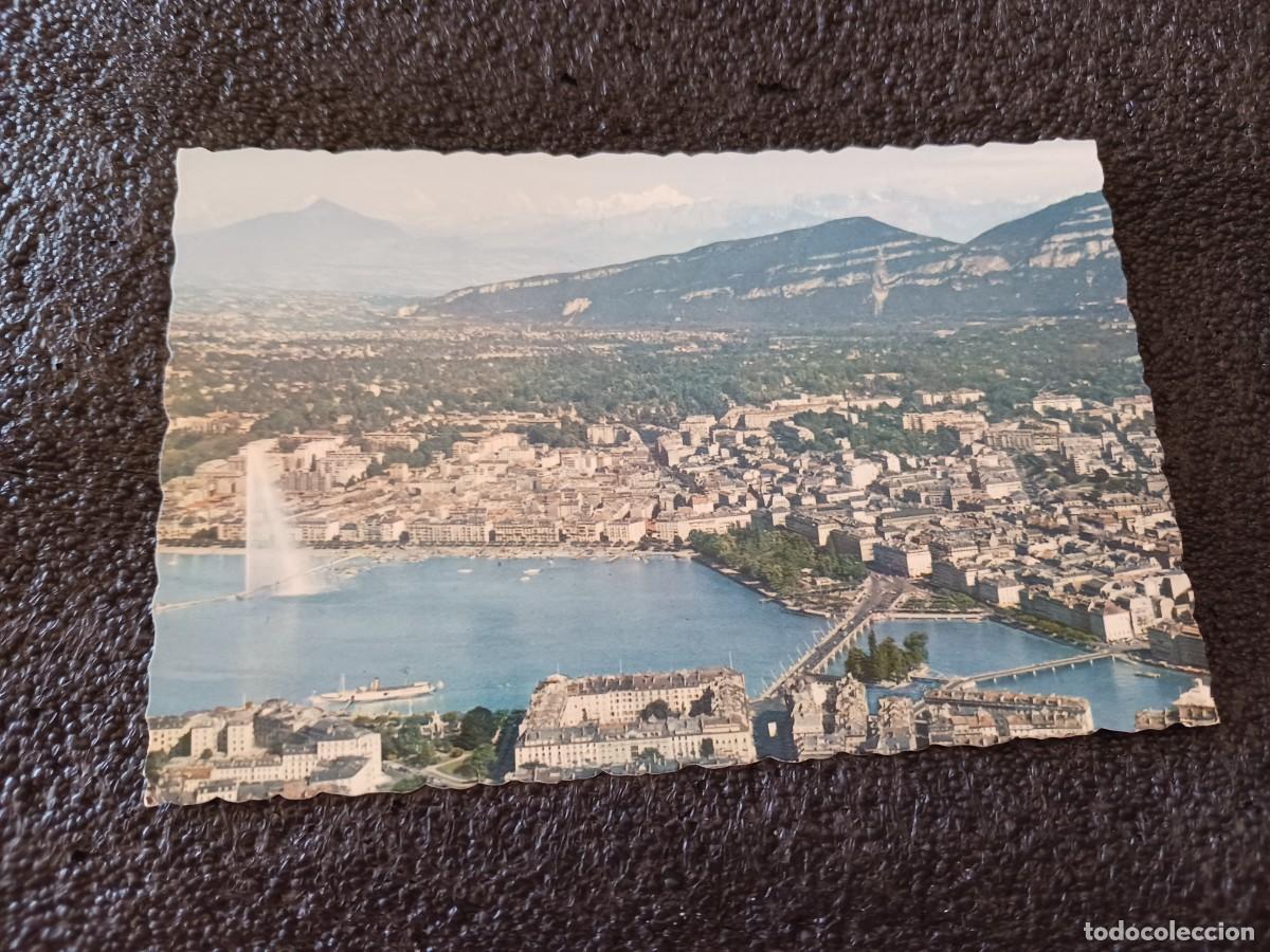 Postales: 551 Gen&egrave;ve - Vue a&eacute;rienne de la Ville et la Chaine du Mont Blanc, ED. JAEGER