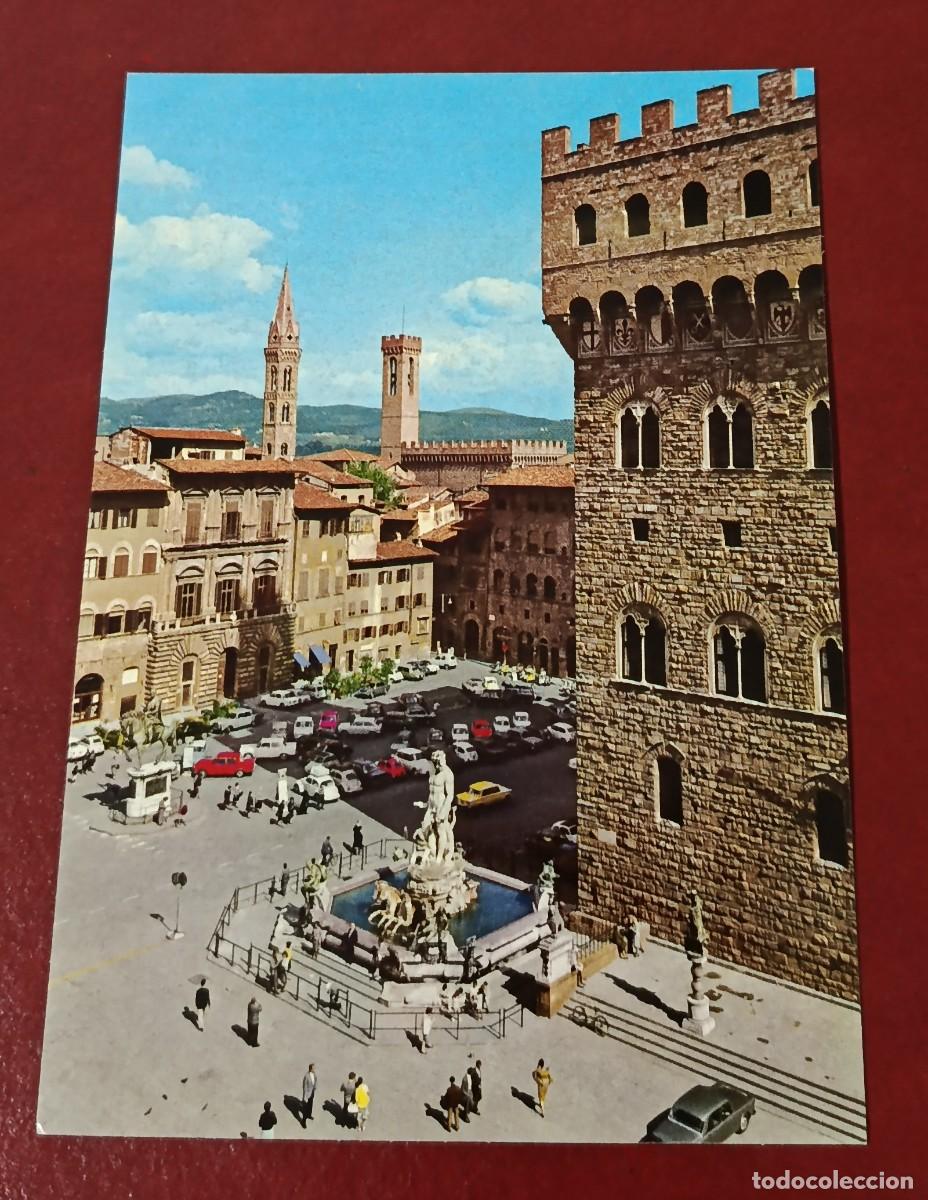 Postales: POSTAL PIAZZA DELLA SIGNORIA Y PALAZZO VECCHIO - FLORENCIA - ITALIA