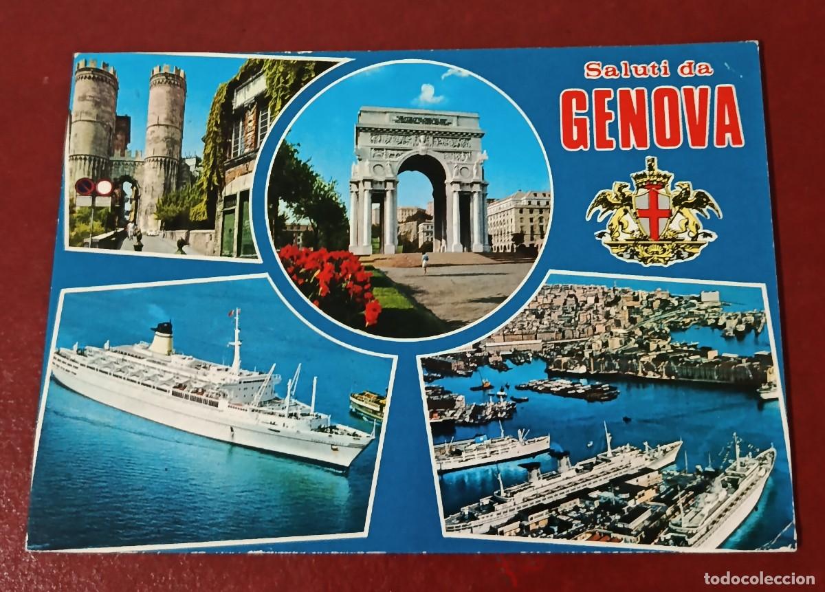 Postales: POSTAL G&Eacute;NOVA - BARCO PASAJEROS PARECIDO SS GUGLIELMO MARCONI - NAVIERA LLOYD TRIESTINO - ITALIA