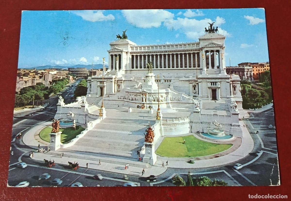 Postales: TARJETA POSTAL MONUMENTO A V&Iacute;CTOR MANUEL II - PIAZZA VENEZIA - ROMA - ITALIA 1959