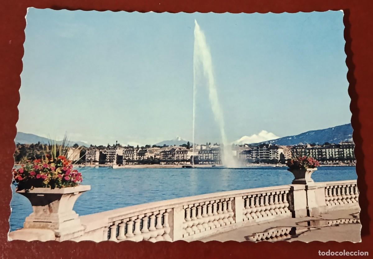 Postales: TARJETA POSTAL DEL JET D'EAU - CHORRO DE AGUA LAGO LEMAN - GINEBRA - SUIZA